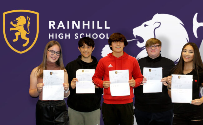 RAINHILL HIGH SCHOOL CELEBRATE ANOTHER YEAR OF FANTASTIC RESULTS.